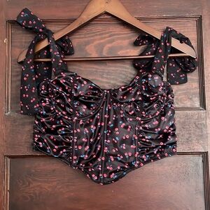 ASOS cherry corset top